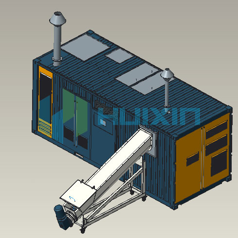 Conjuntos completos de equipamentos para incinerador móvel de lixo doméstico